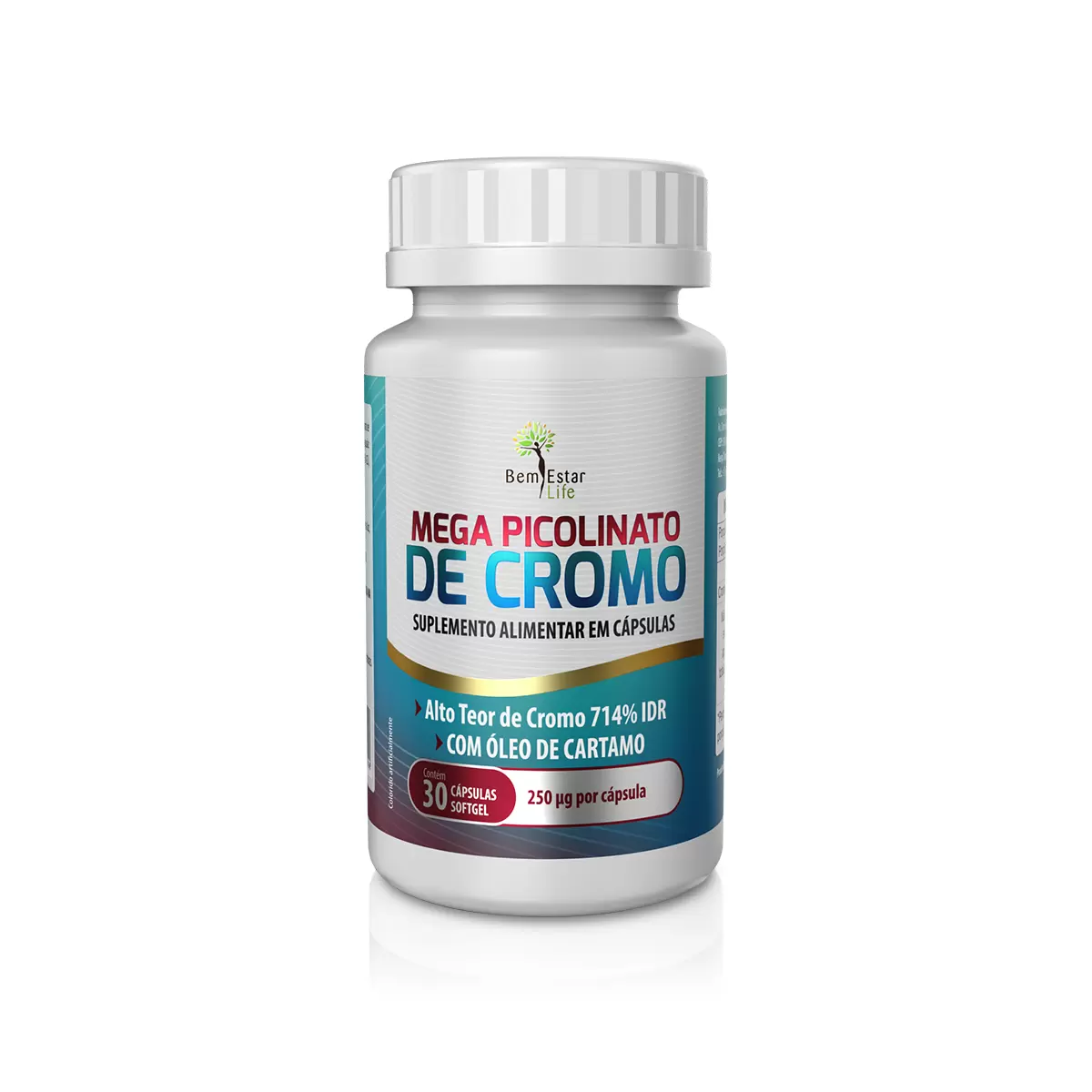 MEGA PICOLINATO DE CROMO - 30 CAPSULAS 